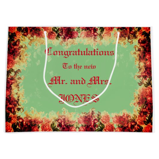 Rozen - Weddenschap Gift Bag Groot Cadeauzakje (Voorkant)