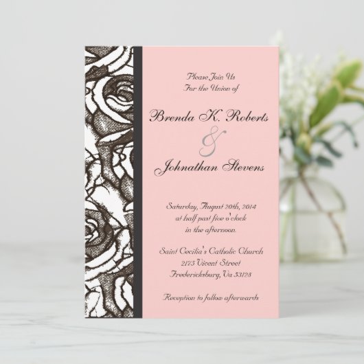 Rozen Weddenschap Kaart (Staand voorkant)