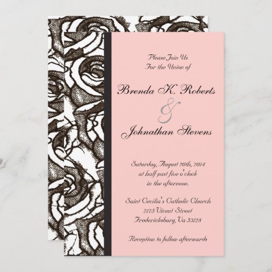 Rozen Weddenschap Kaart (Voorkant / Achterkant)