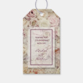 Rozen weddenschap met het Label Gift Cadeaulabel (Voorkant)