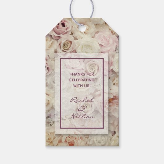 Rozen weddenschap met het Label Gift Cadeaulabel (Voorkant)