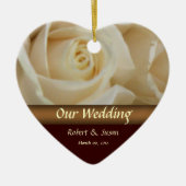 Rozen Wedding Favor Keepomwille Keramisch Ornament (Voorkant)