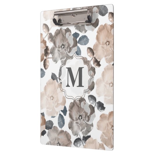  Rozen Wedding Monogram Clip Board Klembord (Links)