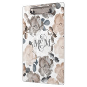 Rozen Wedding Monogram Clip Board Klembord (Links)