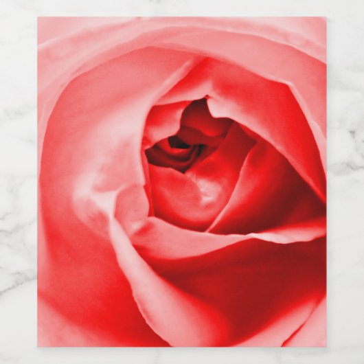 Rozen Wijnflesje Etiket (Enkel label)