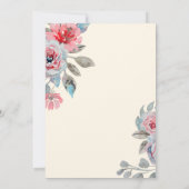 Rozen Wijziging Baby shower kaart plannen (Achterkant)