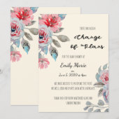 Rozen Wijziging Baby shower kaart plannen (Voorkant / Achterkant)