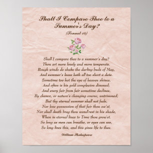 Rozen, William Shakespeare Love Poem Poster