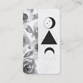 *~* Rozen Wisteria Alchemy Moon Triangle Floral Visitekaartje