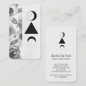 *~* Rozen Wisteria Alchemy Moon Triangle Floral Visitekaartje (Voorkant / Achterkant)