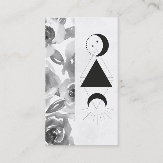 *~* Rozen Wisteria Alchemy Moon Triangle Flowers Visitekaartje (Voorkant)
