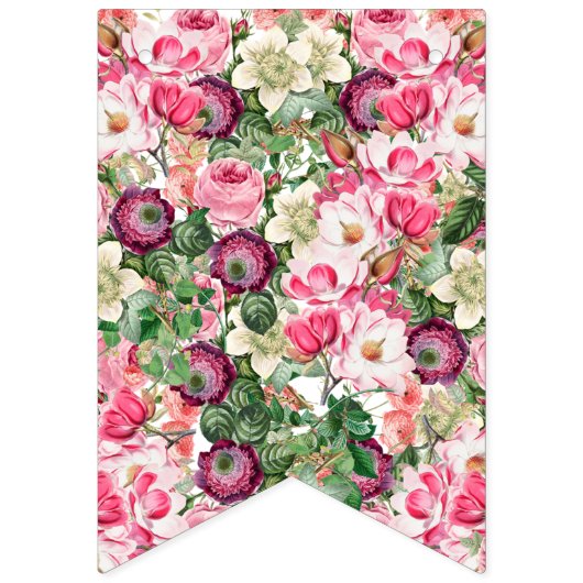 Rozen witte bloemen onze trouwdag vlaggetjes (Eerste vlag)