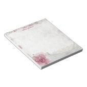 Rozen, witte Notitieblok en parelparels (Schuin)