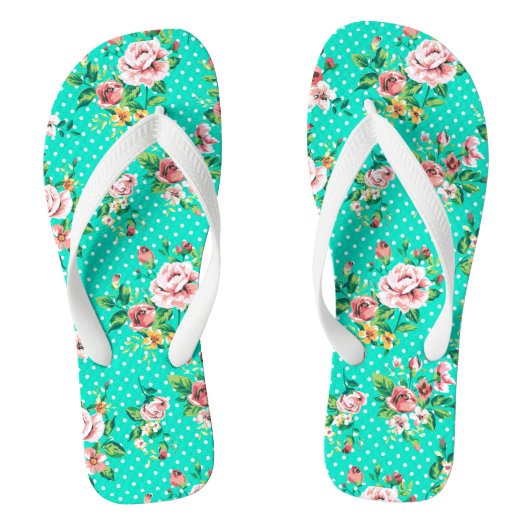  Rozen Witte pokadots Filmpatroon Teenslippers (Voetbed)