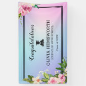 Rozen Wreath Afstuderen Spandoek (Verticaal)