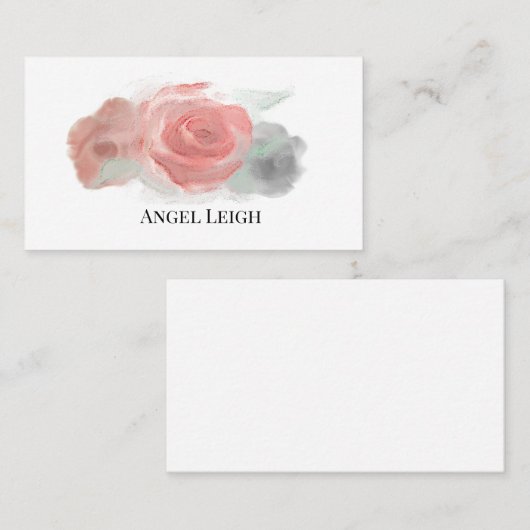 Rozen, Yoga, Spiritueel, Counseling, Visitekaartje (Voorkant / Achterkant)