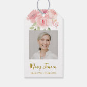 Rozen Zaad Pakket Herdenking Funeralie Cadeaulabel (Achterkant)
