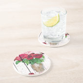 Rozen Zandsteen Onderzetter (Zijkant)