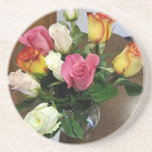 Rozen Zandsteen Onderzetter (Voorkant)