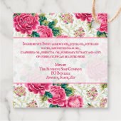 Rozen Zeep Cosmetica Badzouten Label (Achterkant)