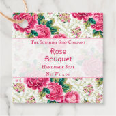 Rozen Zeep Cosmetica Badzouten Label (Voorkant)