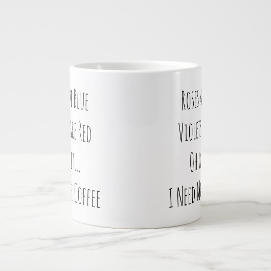 Rozen zijn Blauwe Violetten zijn rood. Grote Koffiekop (Voorkant)