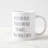 Rozen zijn Blauwe Violetten zijn rood. Grote Koffiekop (Rechts)