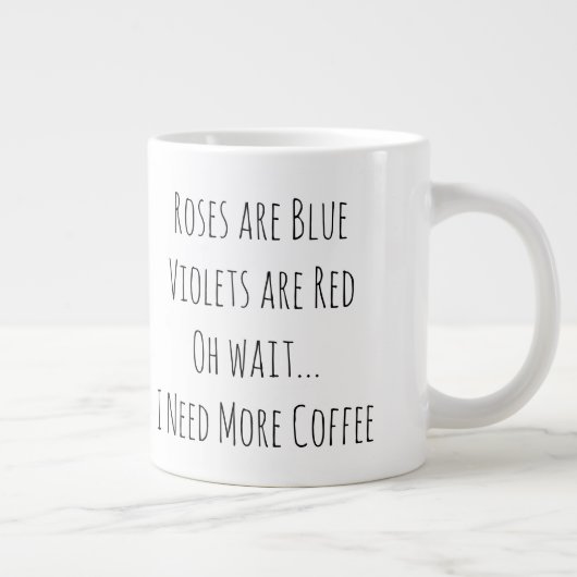 Rozen zijn Blauwe Violetten zijn rood. Grote Koffiekop (Rechts)