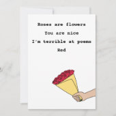 Rozen zijn een rode grappige Valentijn op dag van Feestdagenkaart (Voorkant)