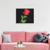 Rozen zijn een rode, verrekte canvas afdruk (Insitu (Woonkamer))