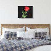 Rozen zijn een rode, verrekte canvas afdruk (Insitu (Slaapkamer))