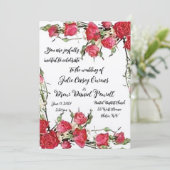 Rozen zijn een uitnodiging voor een rood huwelijk (Staand voorkant)