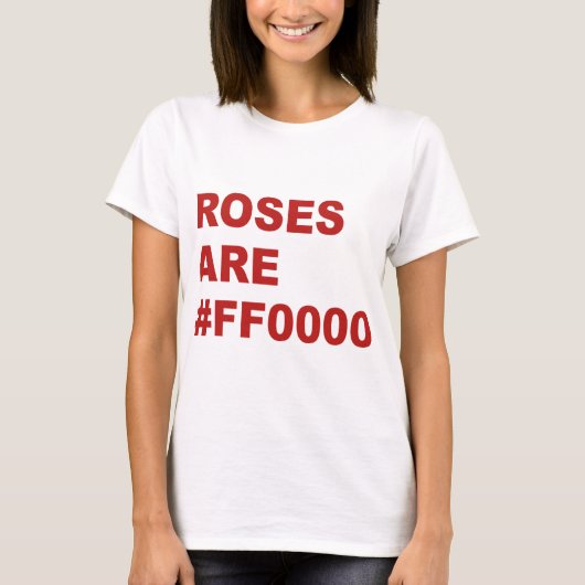 Rozen zijn #FF0000 T-shirt (Voorkant)