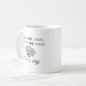 Rozen zijn grijs koffiemok (Voorkant links)