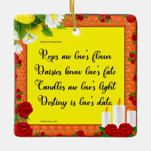 Rozen zijn het bloeiende ornament van de liefde (Voorkant)