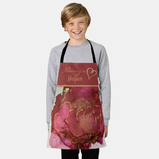 Rozen zijn Red Apron Schort (Gedragen)