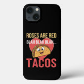 Rozen zijn Red Blah Tacos Valentijnsdag Food Lover Case-Mate iPhone Case (Achterkant)