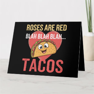 Rozen zijn Red Blah Tacos Valentijnsdag Food Lover Kaart