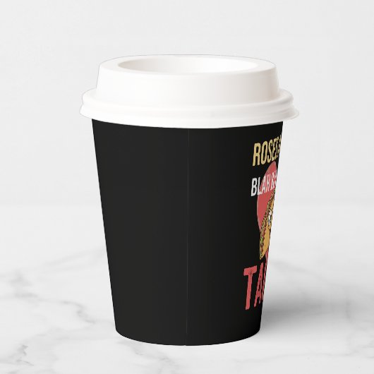 Rozen zijn Red Blah Tacos Valentijnsdag Food Lover Papieren Bekers (Rechts)