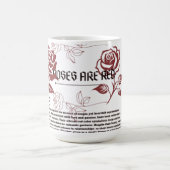 Rozen zijn rode esthetiek koffiemok (Center)