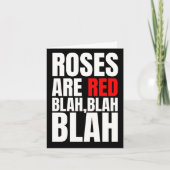 Rozen zijn rode grappige anti-Valentijnsdag Feestdagen Kaart (Voorkant)