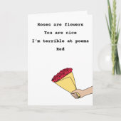 Rozen zijn rode grappige gedicht Valentijn Dag Feestdagen Kaart (Voorkant)