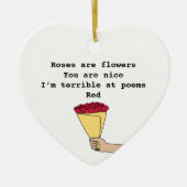 Rozen zijn rode grappige gedicht Valentijn Dag Keramisch Ornament (Voorkant)