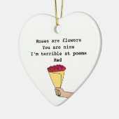 Rozen zijn rode grappige gedicht Valentijn Dag Keramisch Ornament (Links)