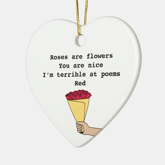 Rozen zijn rode grappige gedicht Valentijn Dag Keramisch Ornament (Links)