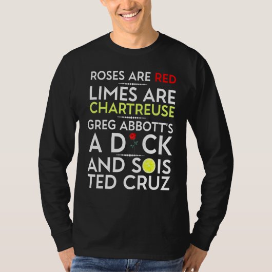 Rozen zijn rode limieten zijn Chartreuse Greg Abbo T-shirt (Voorkant)