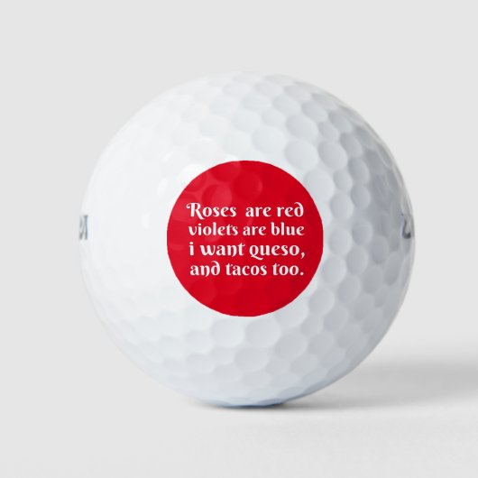 Rozen zijn rode overvallen zijn blauw golfballen (Voorkant)