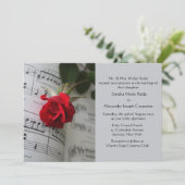 Rozen zijn rode uitnodiging (Staand voorkant)