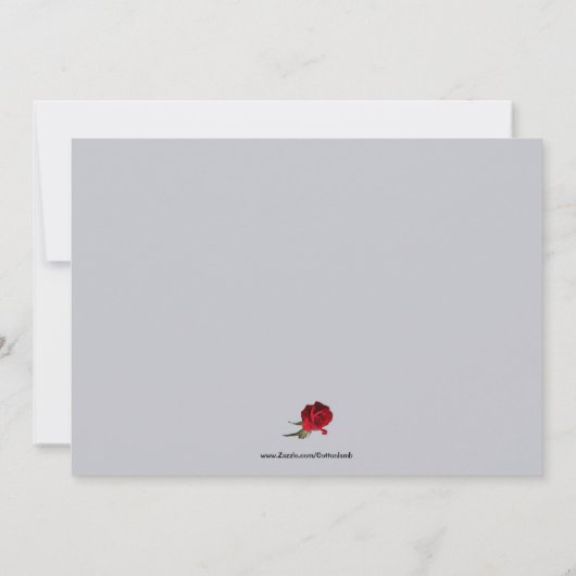 Rozen zijn rode uitnodiging (Achterkant)