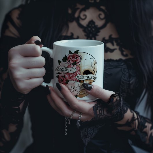 Rozen zijn rode Valentijnse Grote Koffiekop